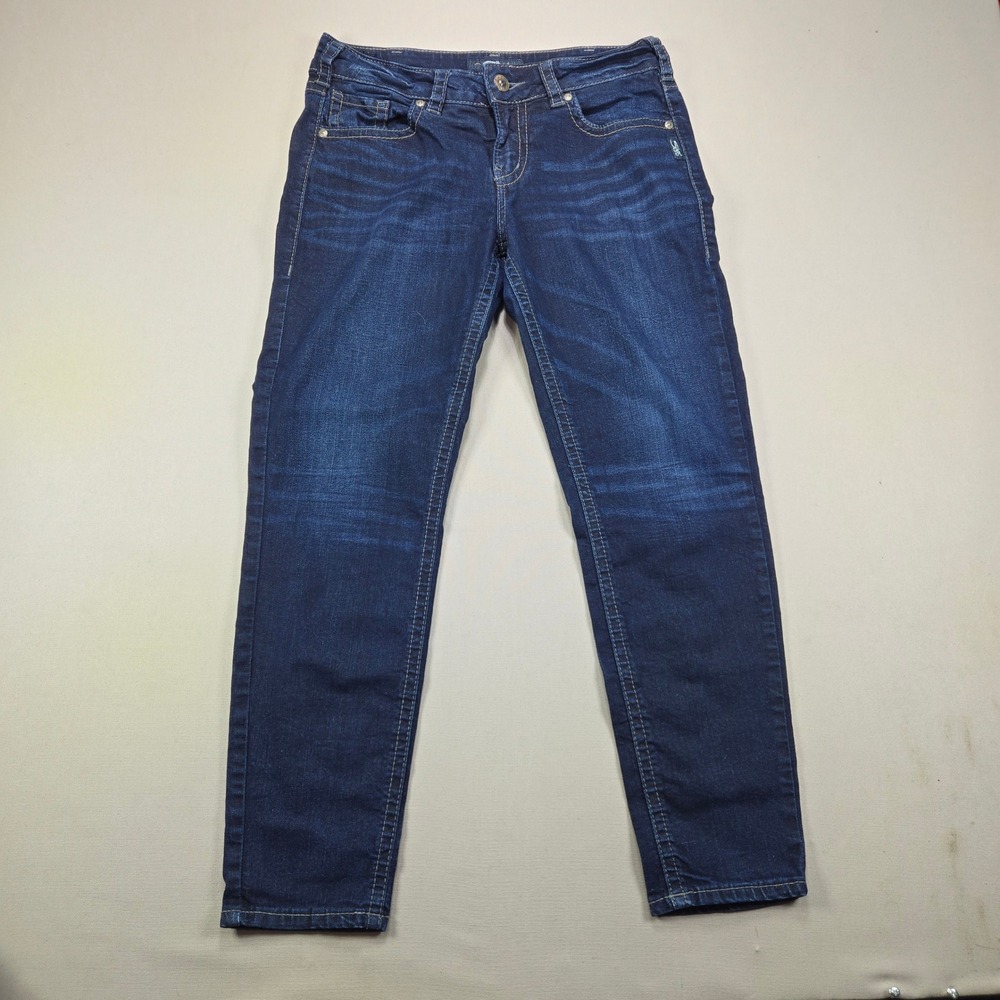 Silver Jeans Co Suki Ankle Skinny Dark Wash Mid Rise Curvy Denim Womens W30 L27